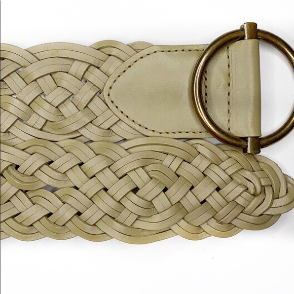 Talbots Woven Braided Leather Wide Belt M - Picture 7 of 10